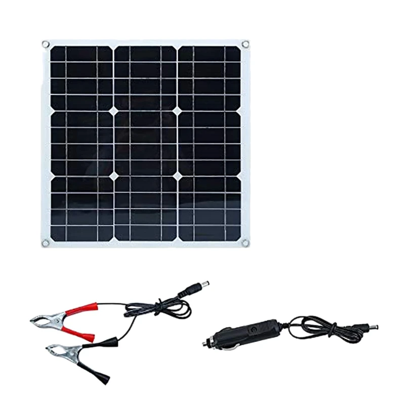 

50W 18V Solar Panel USB Battery Power Charger for Car Yacht Light Battery Boat Outdoor