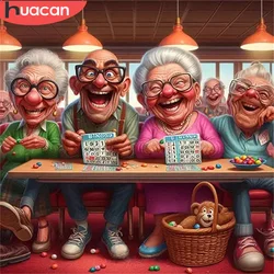 HUACAN Portrait Diamond Painting Grandma Grandpa Mosaic Full Square Round New Arrivals Personalized Gift