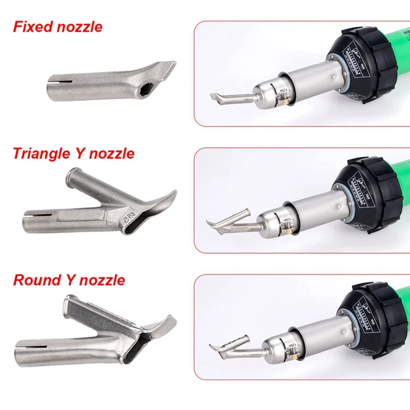 4Pc Triangle Speed Welding Nozzle Parts Y Type Hot Air Blower Head Heat Torch Welding Tip For Vinyl Plastic Polythene