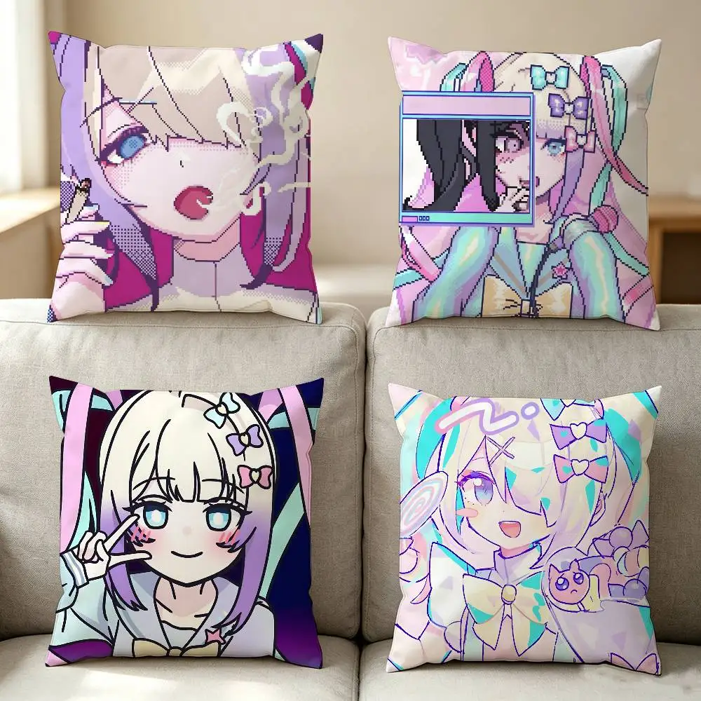 p-pastel ame icon Throw Pillow Case 50x50cm DIY Square Pillowcase Square Office Cushion Cover