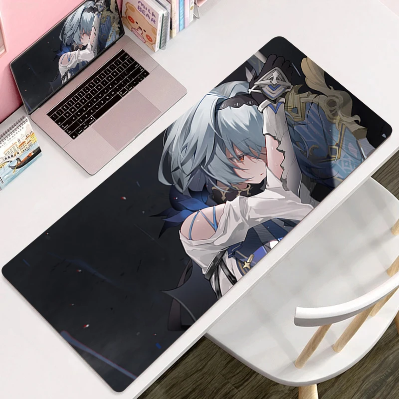 Eula Lawrence Genshin Impact Mousepad HD Print Cartoon Anime Girl Desk Mat Keyboard Gaming Soft Mouse Pad Laptop Kawaii Carpet