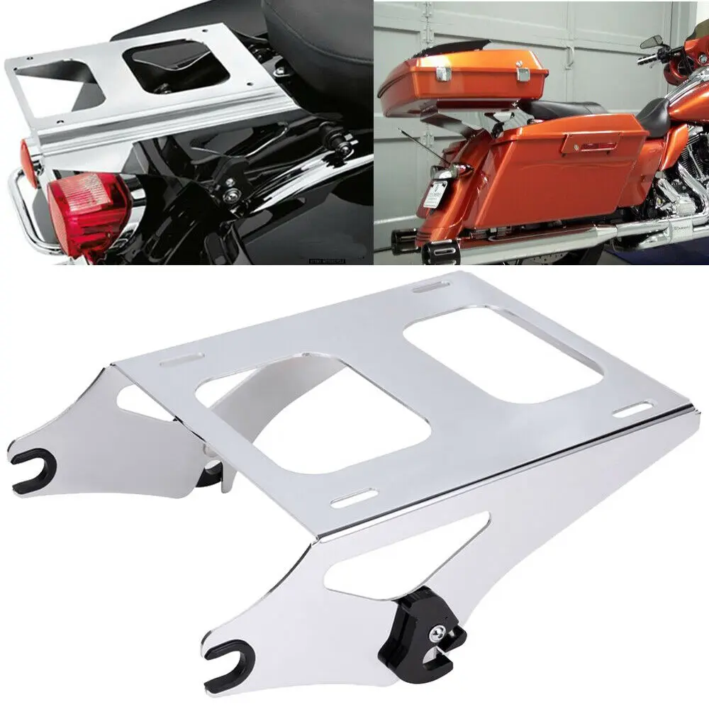 Motorcycle Detachable 2-Up Tour-Pak Pack Mount Luggage Rack for Harley Touring Road King Street Glide FLHR FLHX FLTRX 2014-2021