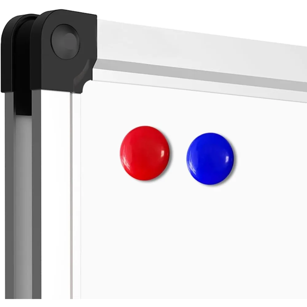 ไวท์บอร์ดแม่เหล็ก กระดานไวท์บอร์ด กระดานลบแบบแห้งพร้อมถาดมาร์กเกอร์แบบถอดได้