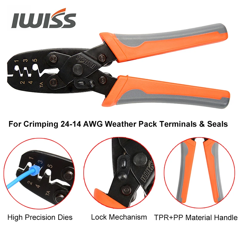 Imagem -05 - Weather Pack Crimper Tools para Crimpagem Delphi Perfurado Weather Pack Terminais ou Conectores Metri-pack Iwiss-iws1424b