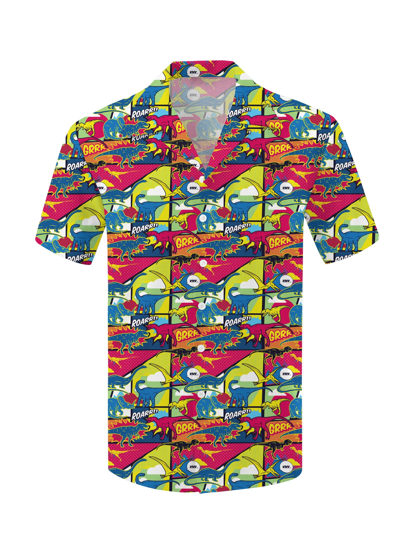 Camiseta hawaiana con estampado de dibujos animados en 3D para hombre, Camiseta holgada de gran tamaño, camiseta de manga corta, Top Neutral