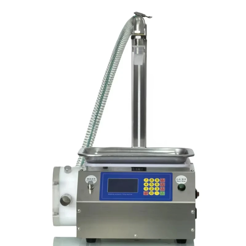 Semi Automatic Gear Pump Oil Filler Single Nozzles Liquid Weighing And Filling Machine