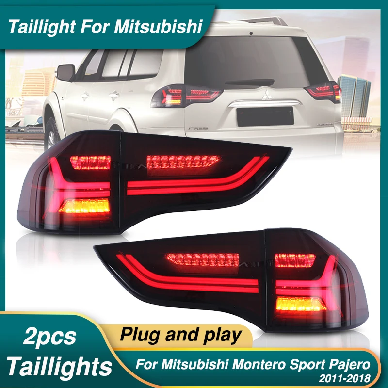 2 PCS fanale posteriore a LED per auto fanali posteriori per Mitsubishi Montero Sport Pajero 2011-2018 fendinebbia posteriore luce freno retromarcia