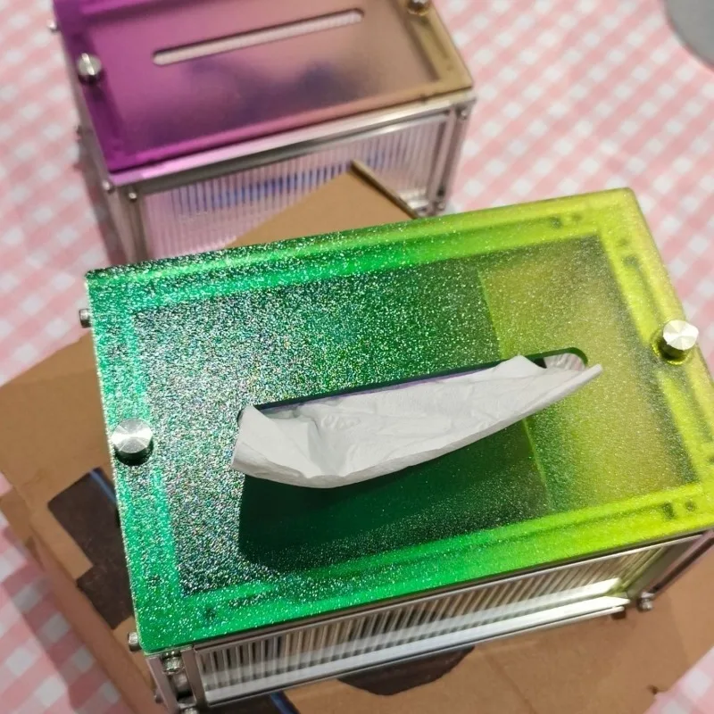 

Acrylic Tissue Box Creative Kitchen Napkin Holder Household Organization Tissue Boxes Holder Dining Room Decoration Accessories