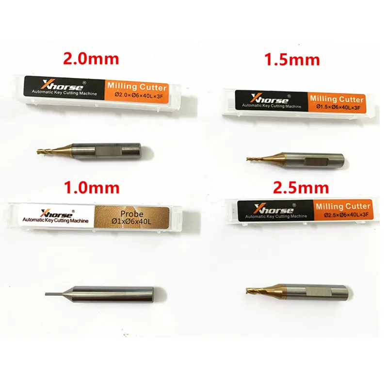 

Milling Cutter Probe1.0/1.5/2.0/2.5mm Carbide for Condor XC MINI Plus Dolphin XP005 XP005L Key Cutting Machine