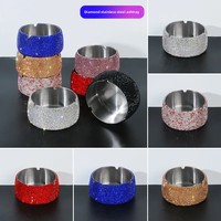 New Creative Smoky Grey Large Stainless Steel Ashtray Unique Home Use Embedded Anti-ash Grey Smoky Ashtray Living Room Decor