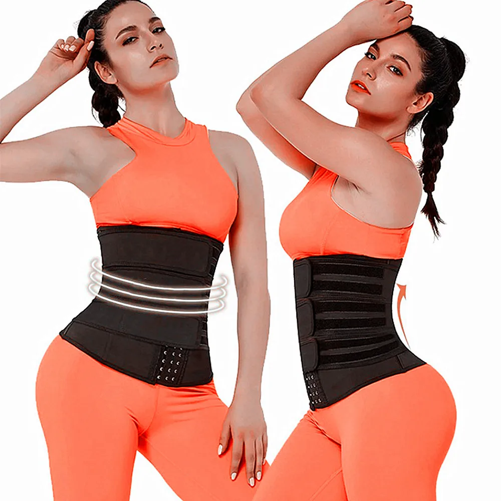 True Size Slimming Body Shaper Waist Trainer Women 3 row-hook 3 belt Weight Loss Strap Shapewear Tummy Control Belt Fajas Corset