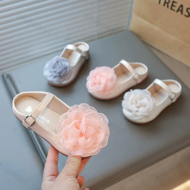 

Children Slippers Summer New Girls Princess Flat Shoes Fashion Anti Slip Flower Retro Mary Jane Kid Flat Slipper Zapatillas Niña