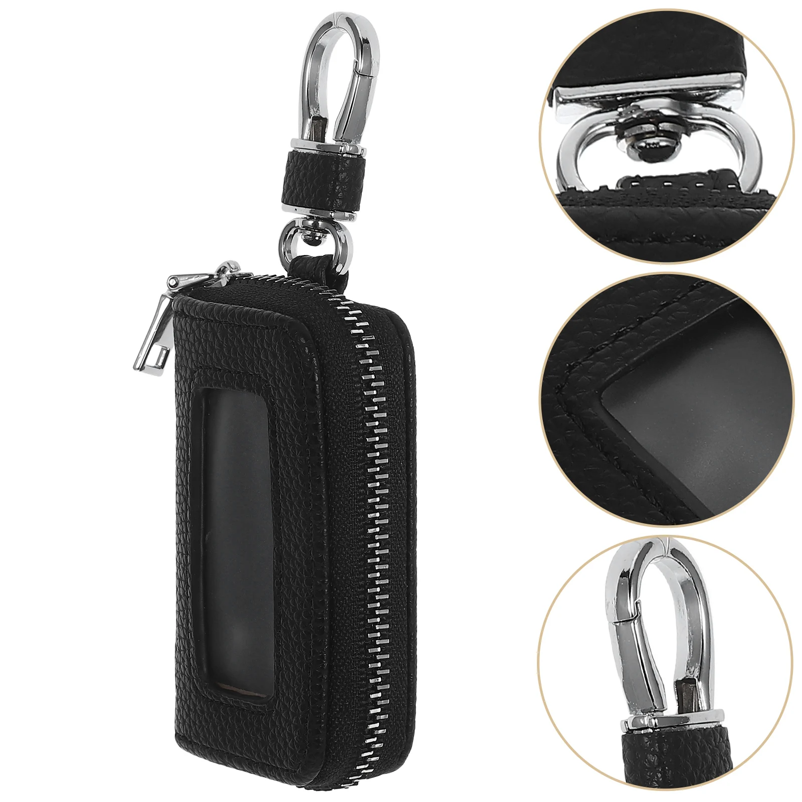 

Elegant Car Key Fob Case Sturdy Metal Zipper Protective Sleeve for Men Women Multifunctional Accessories for Car Remotes