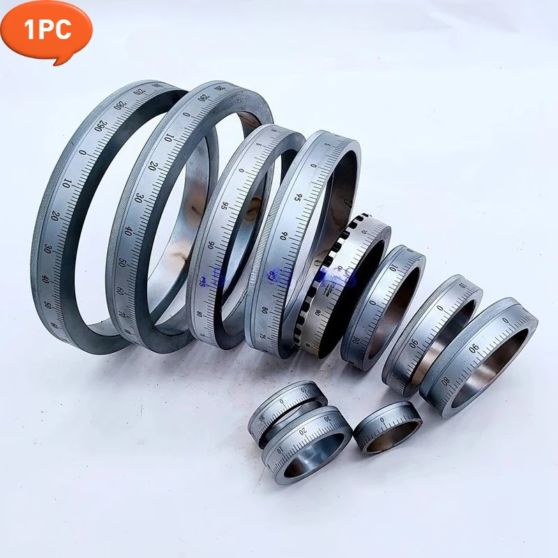 1PC 0-50mm/100mm Lathe Scale Ring Metal Dial Machine Part 42x50xT16mm/48x60x16mm/80x100x20mm Accurate Durable