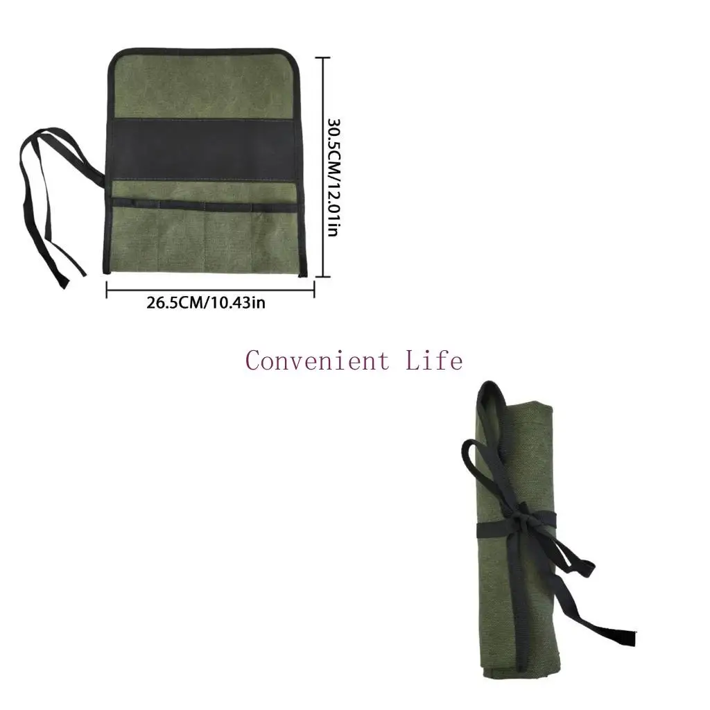 

L1EE Space saving Wood Carving Chisel Organizer Roll up Canvas Bag for Artists, DIYers, and Students