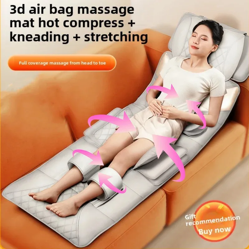 

Increase Widen Lengthen Airbag Heated Neck Massager Full Body Massage Mat Mattress Traction Lumbar Vibration with Remote Control