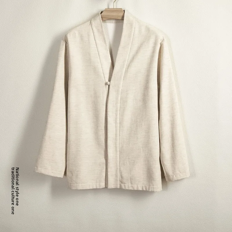 

Новая китайская флисовая рубашка-кардиган в стиле ханьфу для мужчин и женщин, для дзен-медитации, одежда для сидения для монахов Уданской школы