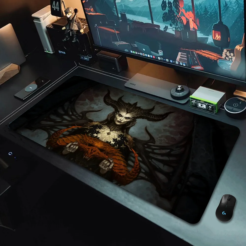 Diablo 4 HD Gamer Custom Mouse Pad accessori per giochi per Computer tastiera Mousepad Office Laptop tappetino da scrivania in gomma antiscivolo