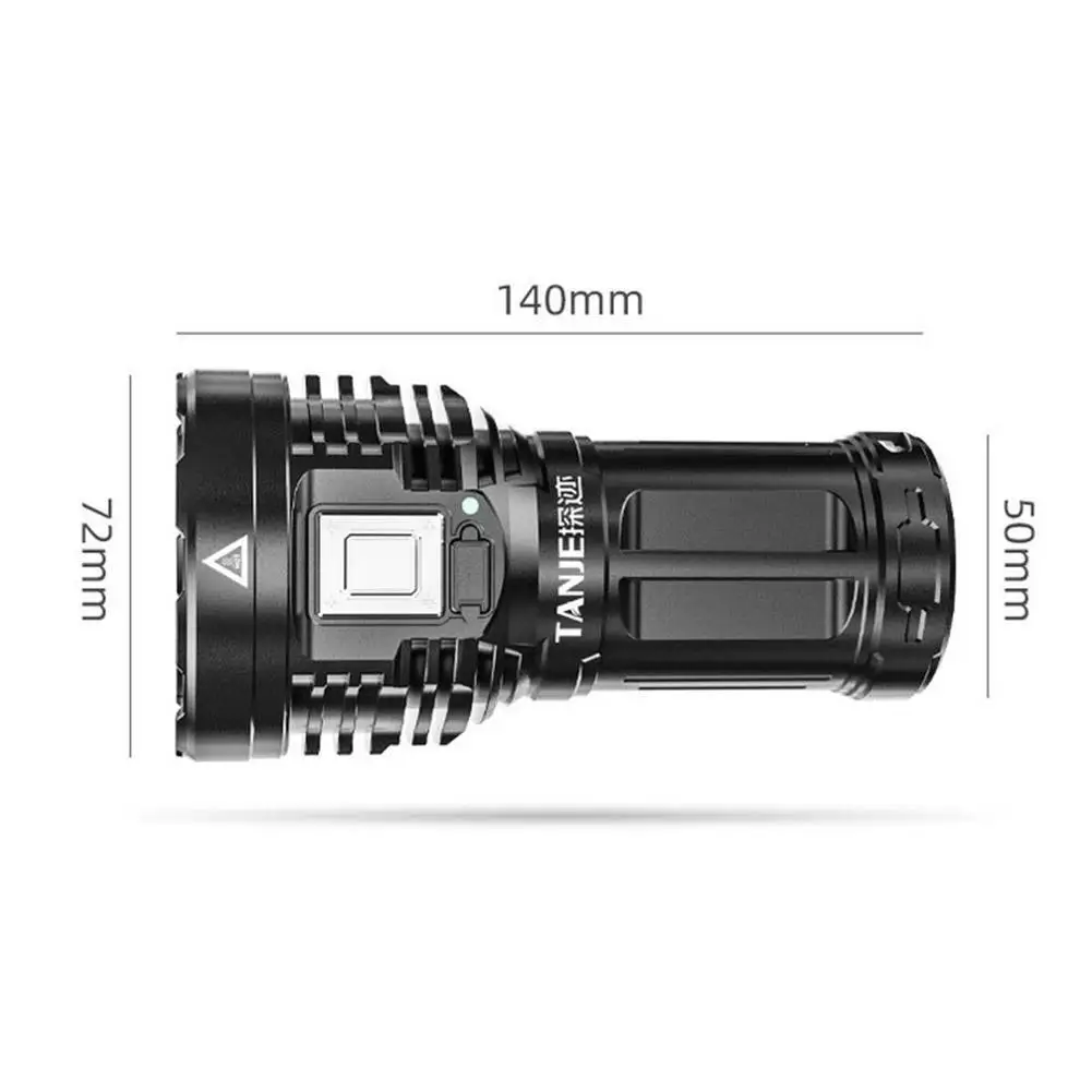 Portable Home LED Flashlight Torch USB Rechargeable Small Searchlight For Fishing Lantern Outdoor Camping Flashlight