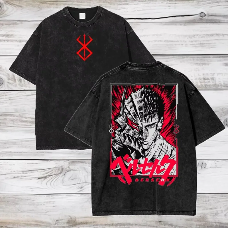 

Anime Berserk T-shirts for Men New in Tops and T-shirts Cotton Men's Clothing Y2k Oversized GYM Graphic Sexmachine Vintage T-shi