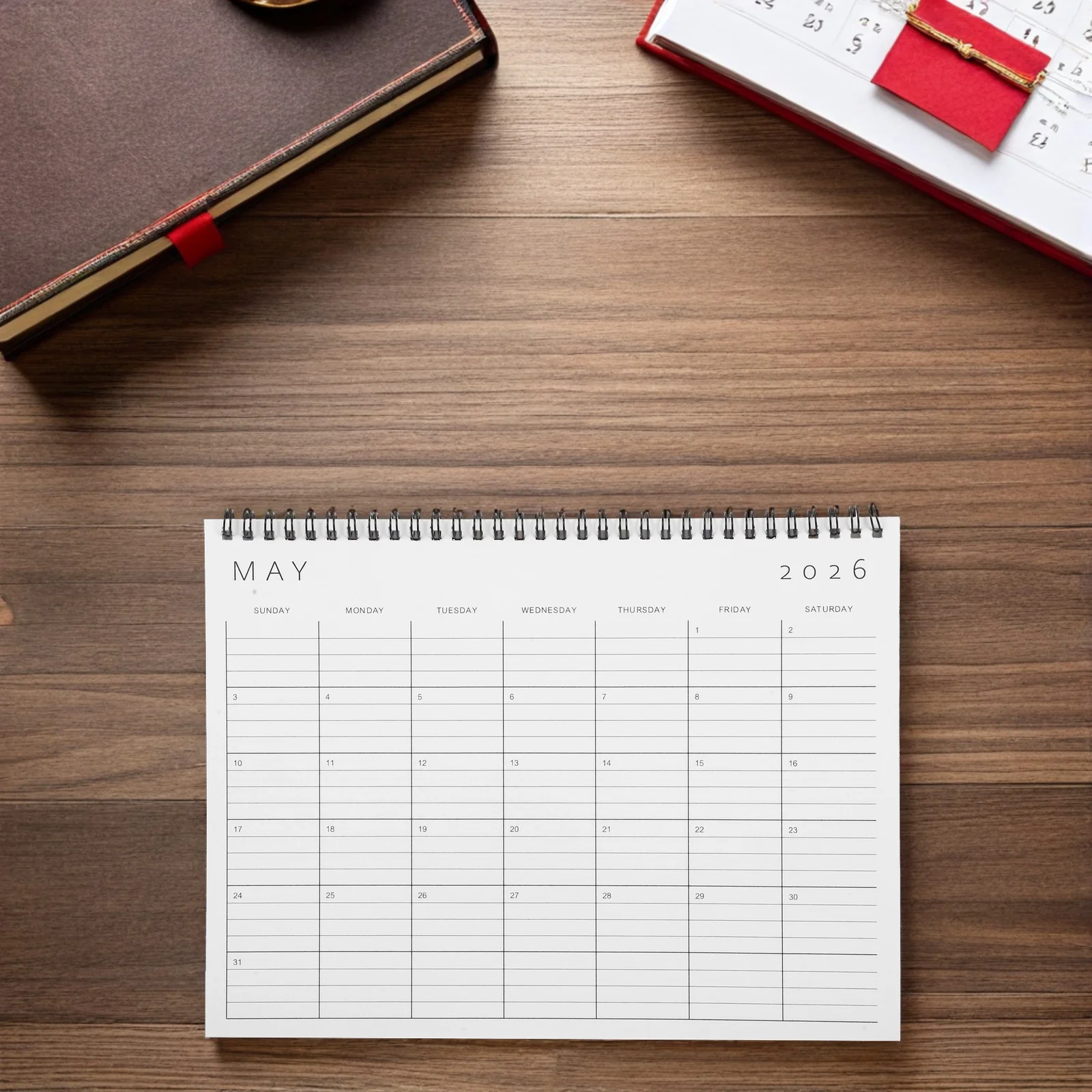 الحد الأدنى 2026 تقويم الحائط مخطط معلق شهري دوامة ملزمة تخطيط عمودي مساحة كتابة كبيرة مكتب المنزل طالب #4