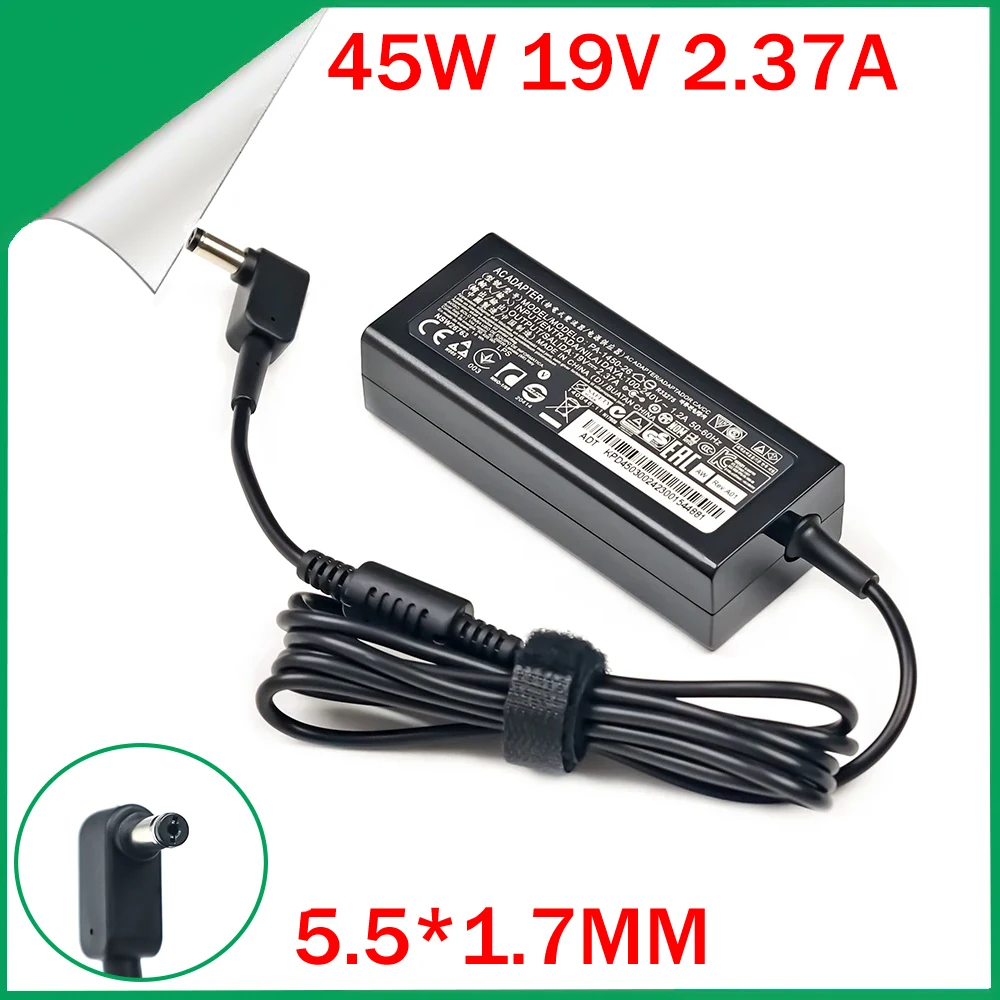 

19V 2.37A 5.5*1.7MM 45W Laptop Adapter Charger For Acer Aspire 3 A314-31 A515-51-3509 E5-573-516D Series Notebook Power Supply