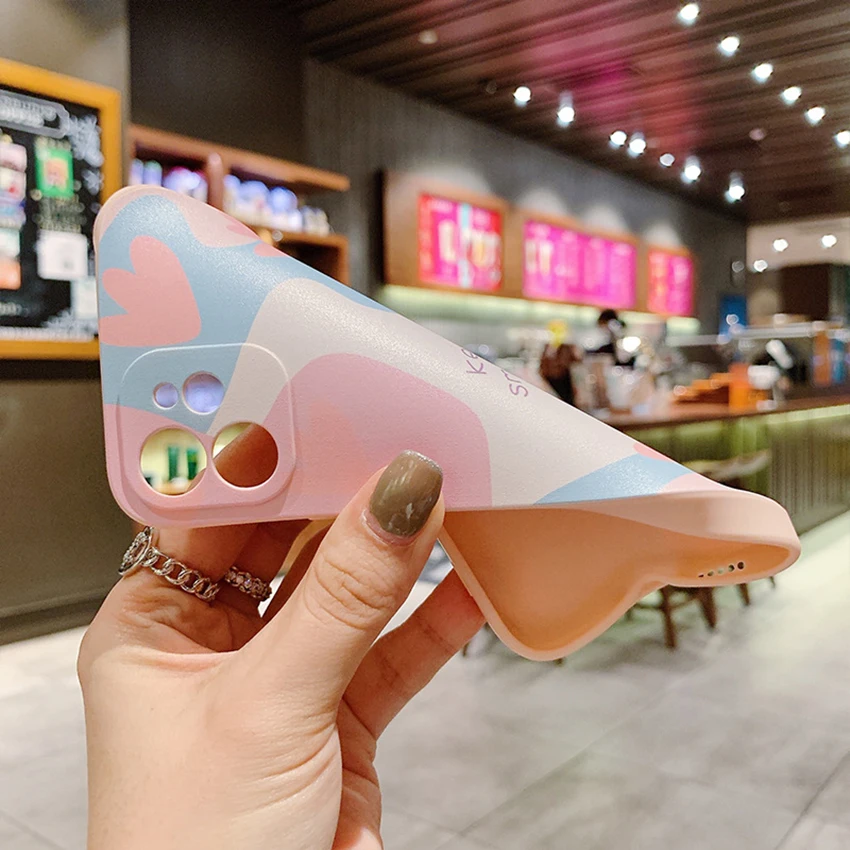 Funda de teléfono con líneas de estampado para Iphone 14 13 Pro 12 11 Max Plus 14Pro, funda de silicona suave para teléfono 13Pro, funda sencilla 14Plus