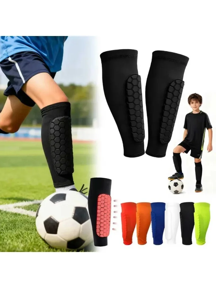 Fußball-Wabenschienbeinschoner für Jungen, Schienbeinschutz für Jugendliche und Erwachsene, Wadenkompressionsmanschette für Schienbeinschmerzen, Baseball S-XL