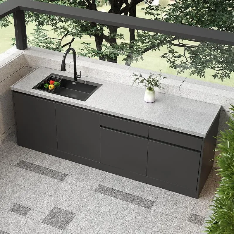 Marble Wash Basin Integrated Cabinet Stone Sink Outdoor Console Table Pool for Courtyard Garden Bathroom Vanity Unit