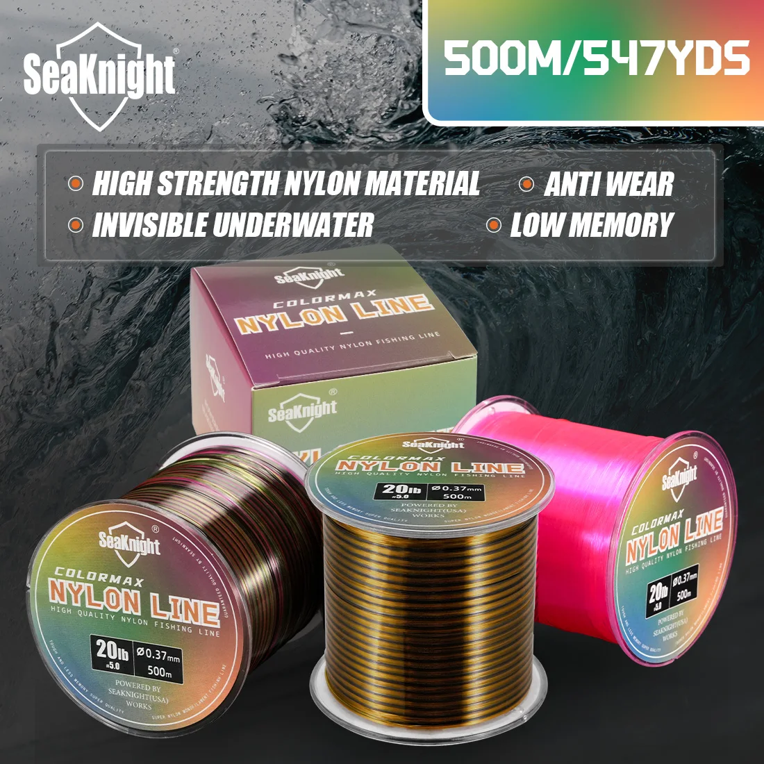 SeakNight Colormax 500m - Linha de Pesca Monofilamento