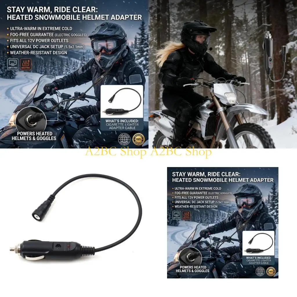 A2BC Helmet Power Cable With Light For Clear Connection Situation Monitoring