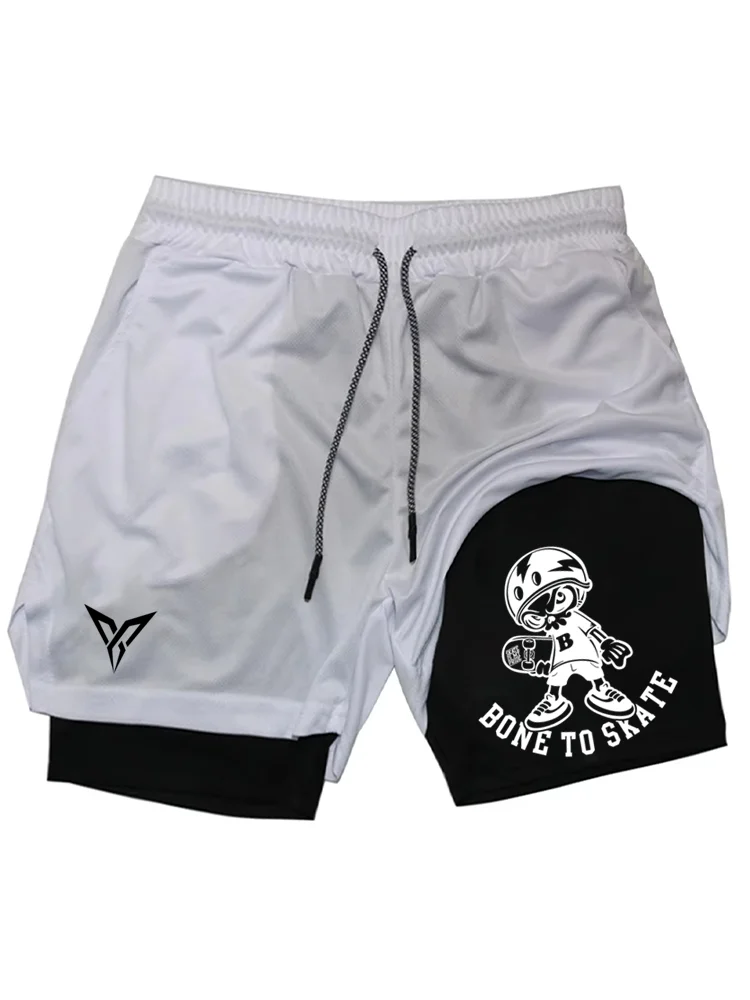 

Vintage Clown Smile Print 2-Layer Red Shorts, Lightweight Moisture-Wicking, Perfect for Workout & Casual Streetweardf0397