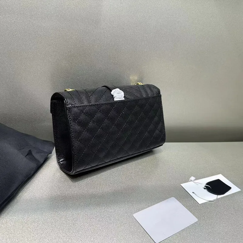 Bolso de hombro pequeño con cadena y patrón de bola de Caviar para mujer, versátil, sencillo, cuadrado, cruzado, 2024