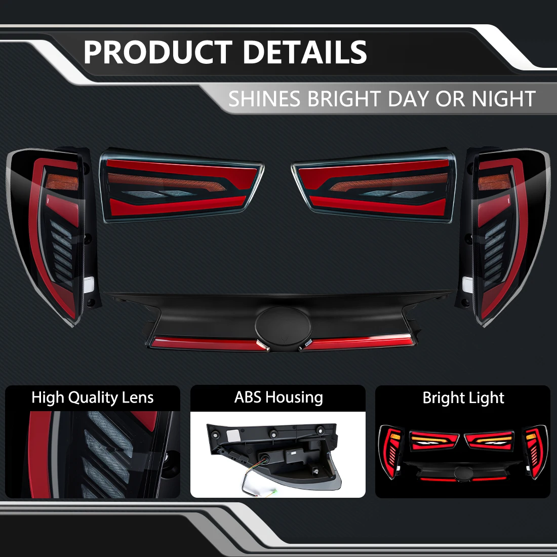LED Tail Lamp Assembly For Toyota Innova 2016 - 2022 Taillight Rear Bumper Driving Light Brake Warning Turn Signal Lamp 12V