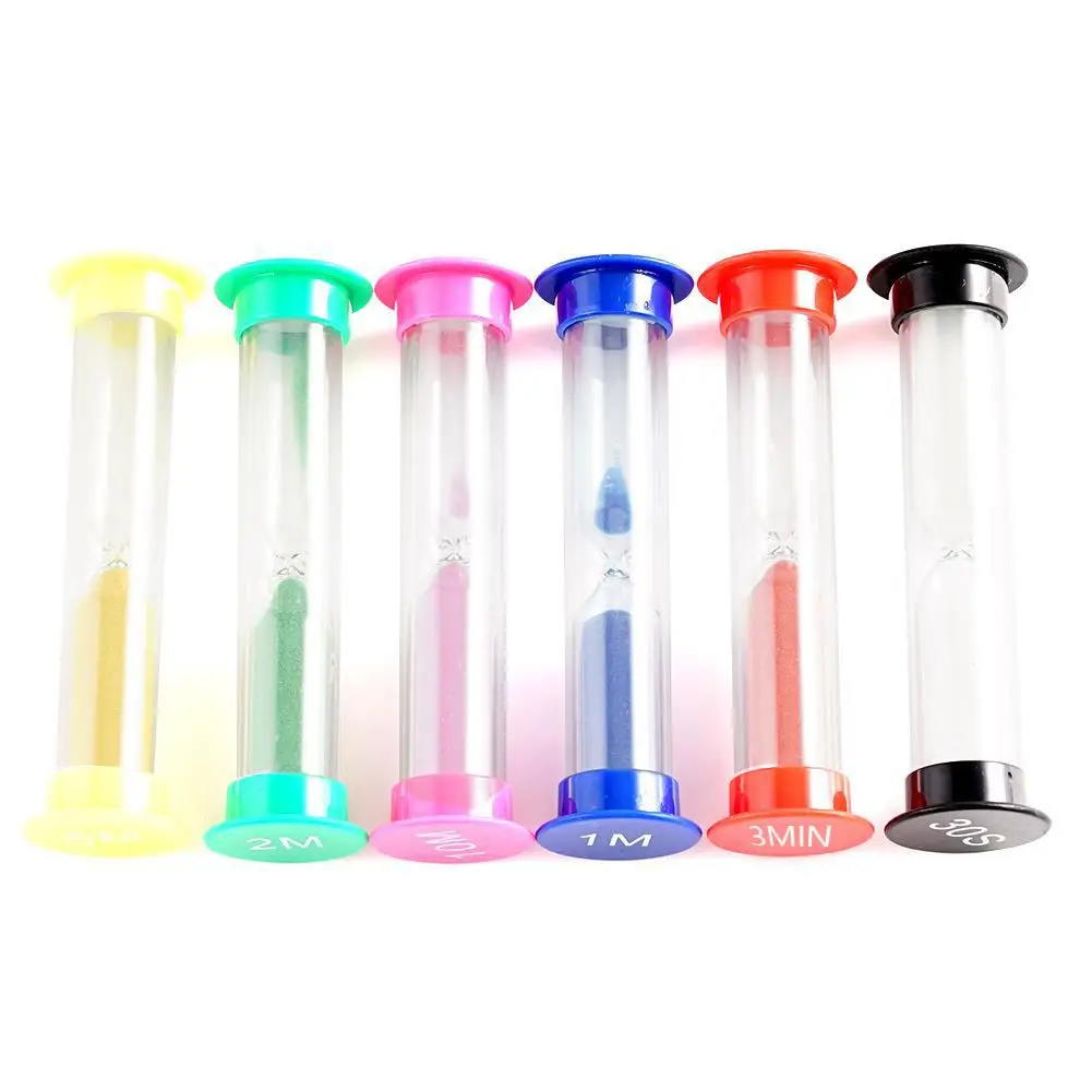 2 Minute Sandglass Colorful Small Hourglass 120 Second Timer Hourglass Shower Timer  Plastic Small Sandglass Student Gift