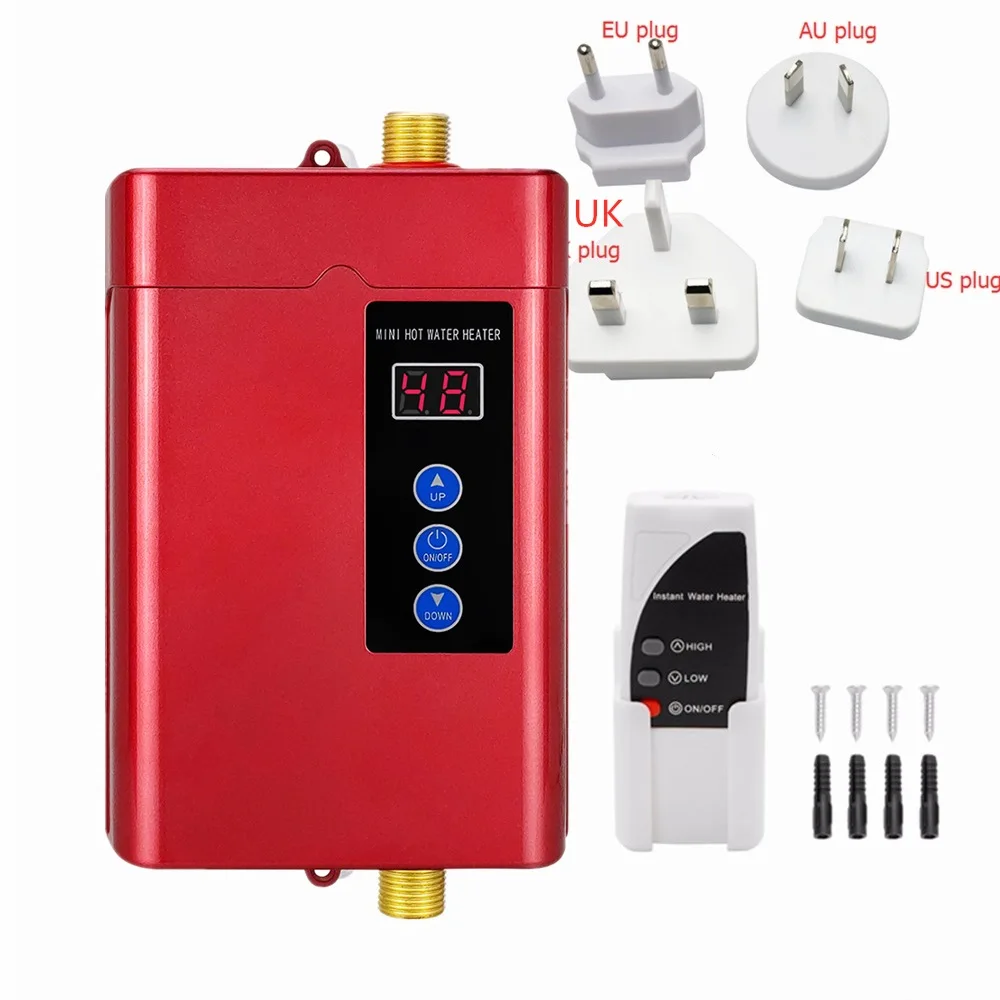 

Mini Electric Water Heater 3000W Tankless Instantaneous Home Bathroom Shower Hot Water Fast Heating chuveiro eletrico 220V 110V