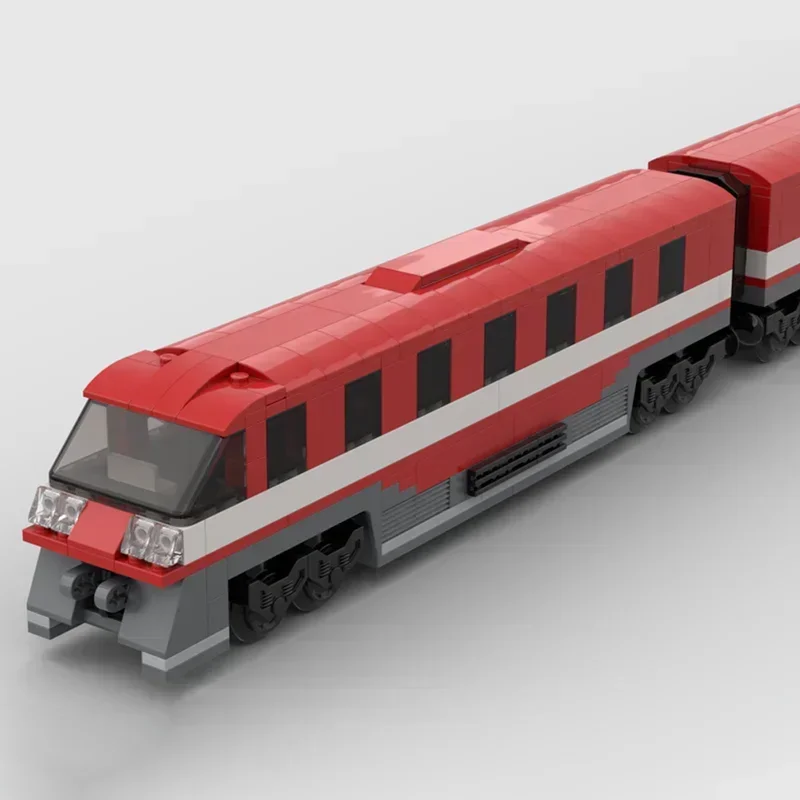Spoorwegtreinserie Moc Bouwstenen Regionale Snelle Express Trein Modelbouwtechnologie Modulair Blokspeelgoed Vakantiecadeaus