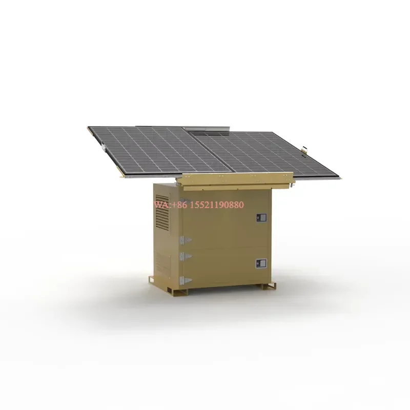 wmwmnu Off Grid Solar Power Station with Dual Adjustable PV Panels Battery Storage Multiple AC DC Outputs for CCTV