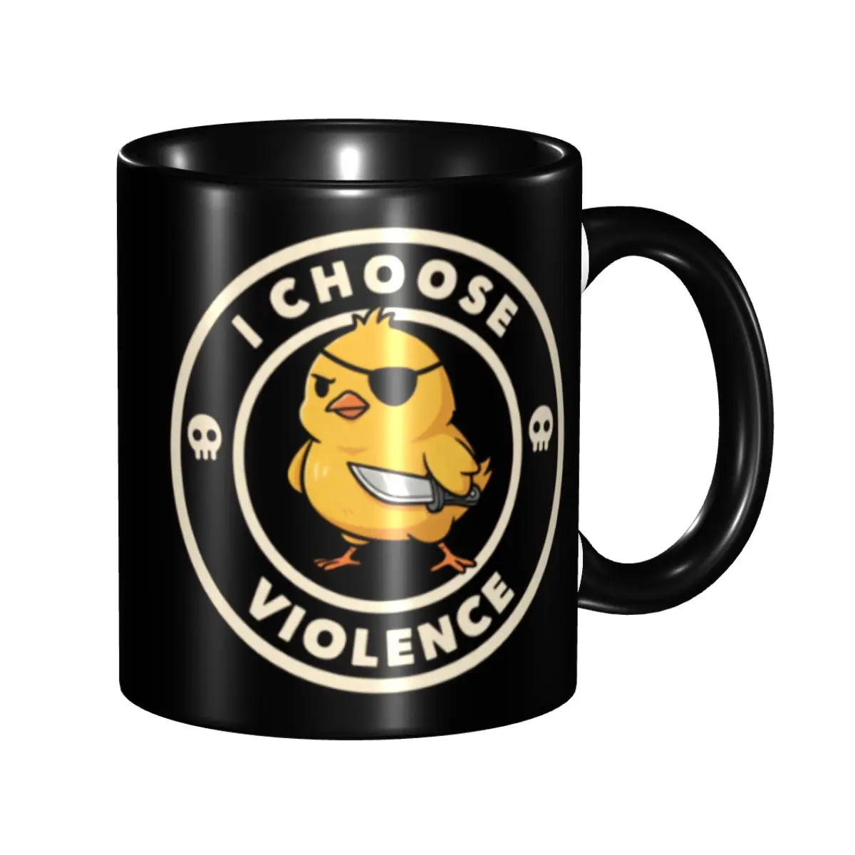 

I Choose Violence Funny Duck Coffee Mugs DIY Custom Ceramic Mug Creative Present