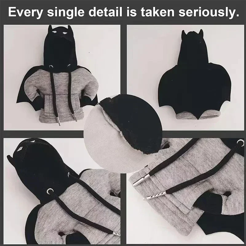 2024 Bat Shift Lever Collars Hoodie Car Gearshift Lever Cover Change Lever Sweatshirt Gearshift Cover Hoodie Gear Knob Sweater