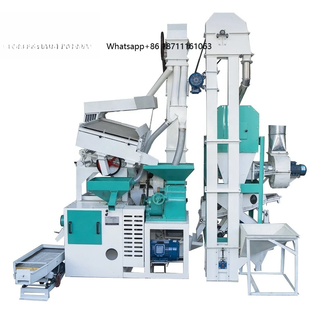 Sunfield 20ton/day Automatic Electric Rice Processing Machine Rice Polisher Destoner Color Sorter Combined Rice Milling Machine