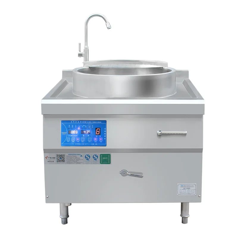 Commercial Intelligent Soup Stove, Timed Temperature Control Single-head Concave Soup Pot, Catering Kitchen Soup Stove Equipment