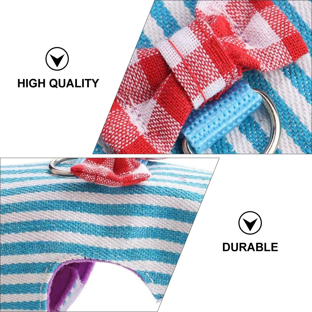 

1Pcs Rabbit Traction Rope Denim Harness Safety Leash Small Pet Walking Squirrel Pet Training Accessory Rabbit Traction Rope