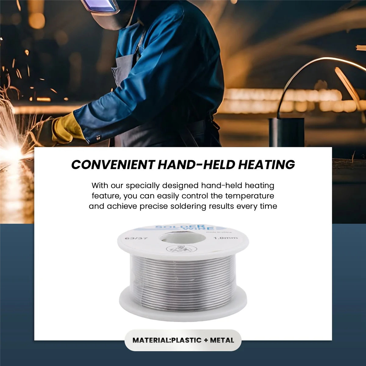 A20M 10 قطعة 1.0 مللي متر 63/67 سلك لحام لأداة لحام تلقائيًا باليد التدفئة تلقائيا إرسال أداة القصدير