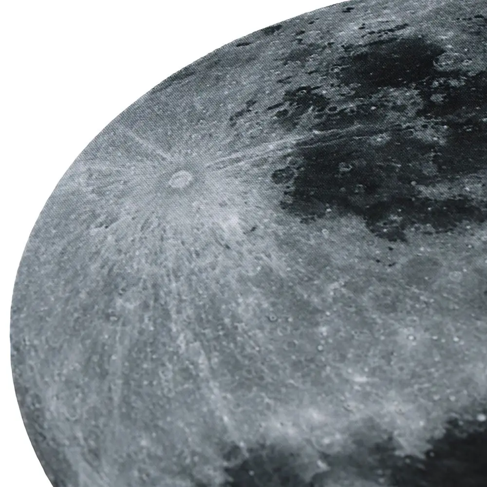 Cute Round Mouse Pad Moon Grey Mice Mat Earth Small Desktop Accessories Office