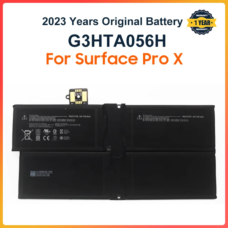 

G3HTA056H Laptop Battery for Microsoft Surface Pro X 1876 13" Notebook MQ03 7.58V 5249mAh/39.79WH