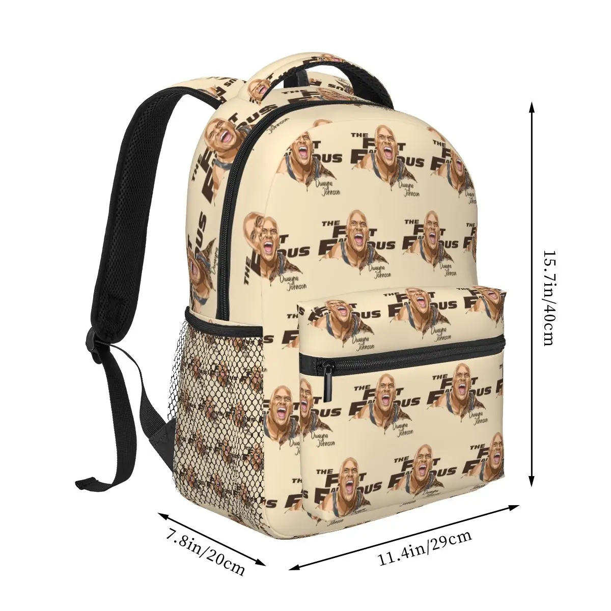 Dwayne Johnson Rock Backpack Student Boys Girls BookBag Kids School Bag Computer Shoulder Bags for Men Women