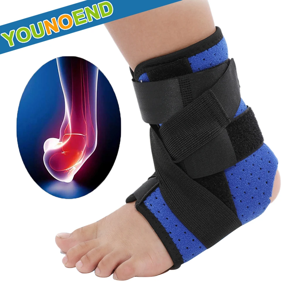 1Piece Adjustable Kids Ankle Support Brace Ankle Stabilizer Protector Splint Guard for Children Sports Sprained Injury Recovery