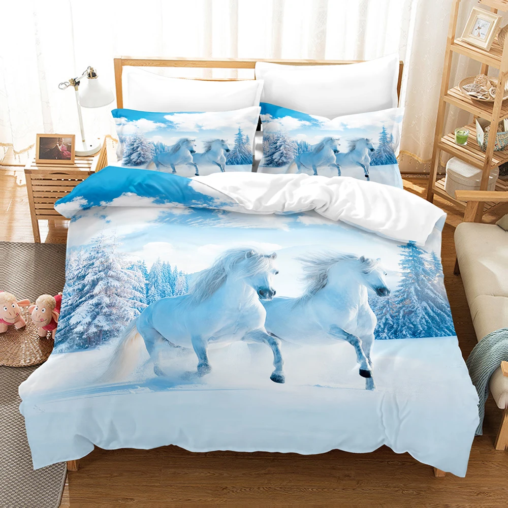 

3D The Horse Bedding Sets Duvet Cover Set With Pillowcase Twin Full Queen King Bedclothes Bed Linen