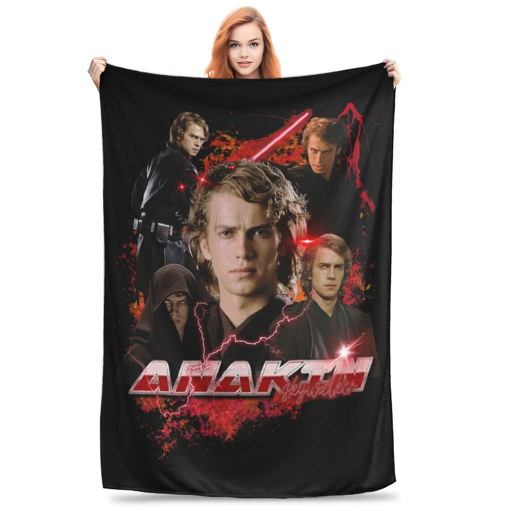 

Одеяло Anakin Skywalker Bootleg 90-х годов, коралловый флис, плюшевый текстильный декор, теплые пледы для кровати, спальни, покрывало